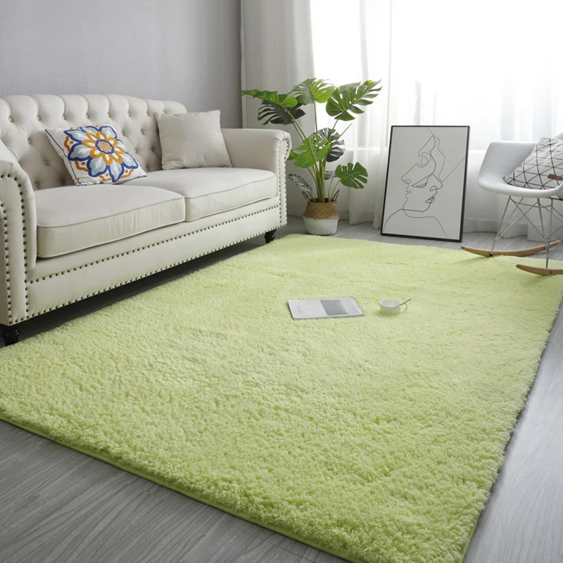 Tapis de salon moderne multicolore, couleur unie, antidérapant, lavable en Machine, pour l'intérieur Clearhalo