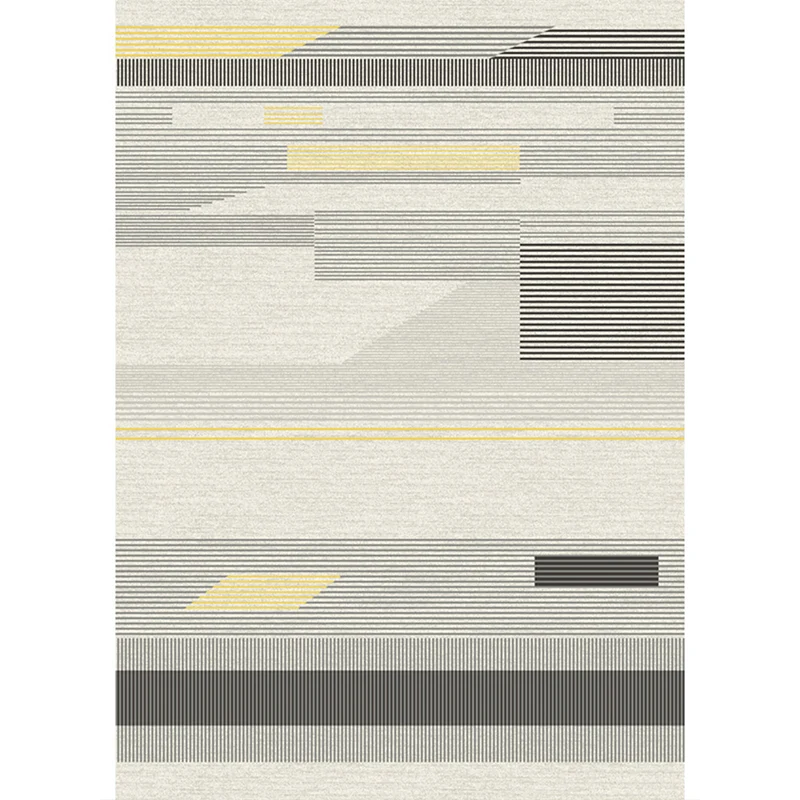 Tapis de salon moderne multicolore géométrique intérieur en polyester support antidérapant tapis facile d'entretien Clearhalo