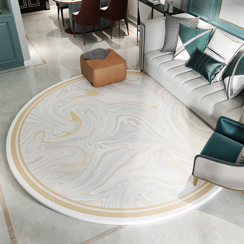 Tapis de salon moderne, tapis d'intérieur imprimé géométrique multicolore, antidérapant, adapté aux animaux de compagnie C...