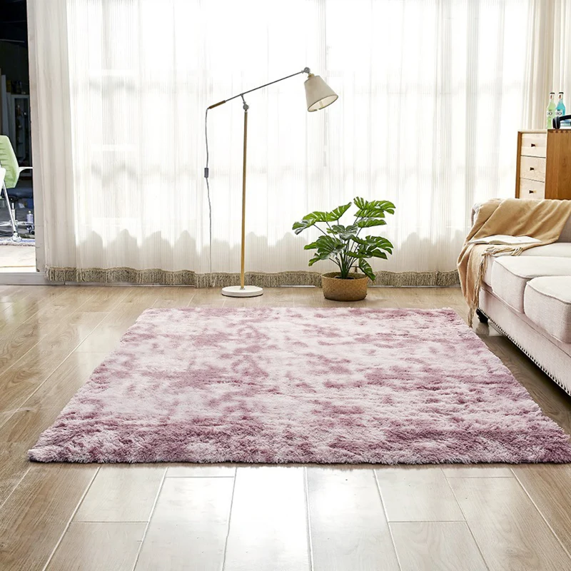 Tapis de salon nordique multicolore Tie Dye, synthétique, lavable, antidérapant, respectueux des animaux de compagnie Clea...