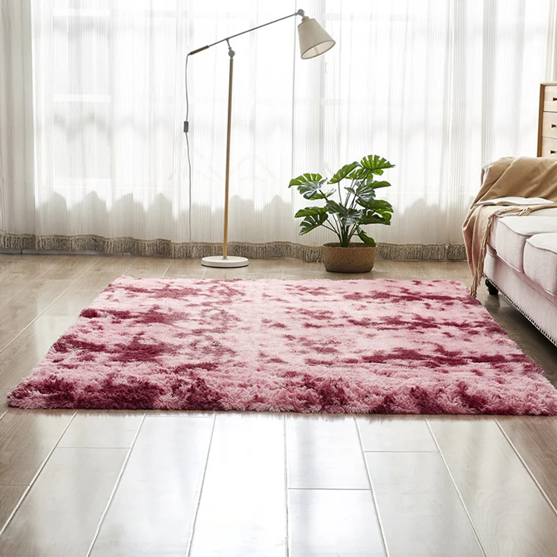 Tapis de salon nordique multicolore Tie Dye, synthétique, lavable, antidérapant, respectueux des animaux de compagnie Clea...