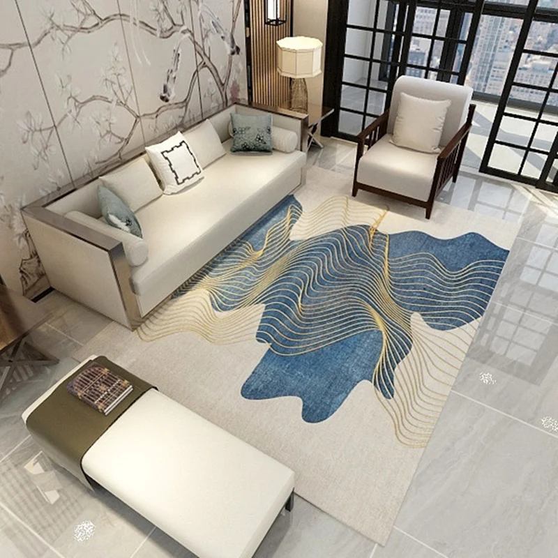 Tapis de salon relaxant, motif abstrait multicolore, tapis d'intérieur en polyester, antidérapant, lavable en machine Clea...