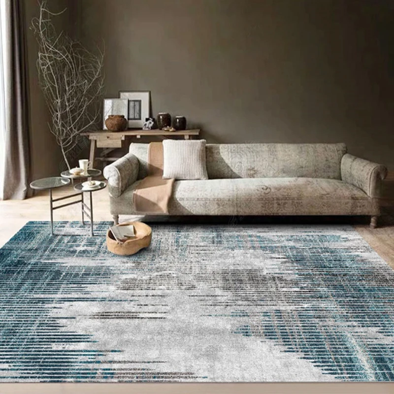 Tapis de simplicité multicolore tapis d'intérieur imprimé abstrait en polypropylène support antidérapant tapis de zone ada...