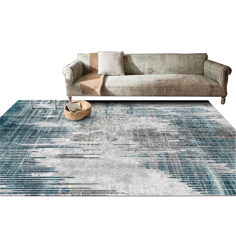 Tapis de simplicité multicolore tapis d'intérieur imprimé abstrait en polypropylène support antidérapant tapis de zone ada...