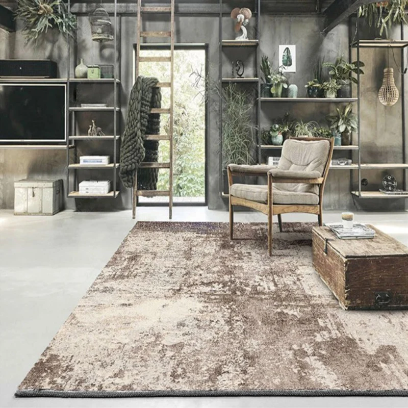 Tapis de simplicité multicolore tapis d'intérieur imprimé abstrait en polypropylène support antidérapant tapis de zone ada...