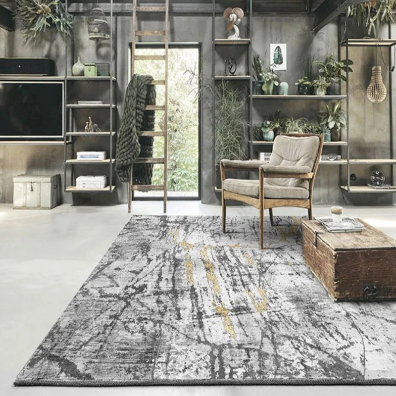 Tapis de simplicité multicolore tapis d'intérieur imprimé abstrait en polypropylène support antidérapant tapis de zone ada...
