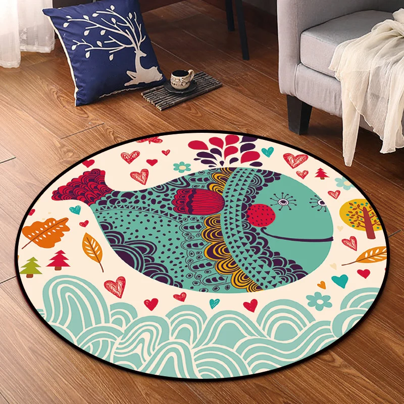 Tapis synthétique multicolore brillant en forme d'animal, tapis de dessin animé, support antidérapant, lavable, respectueu...