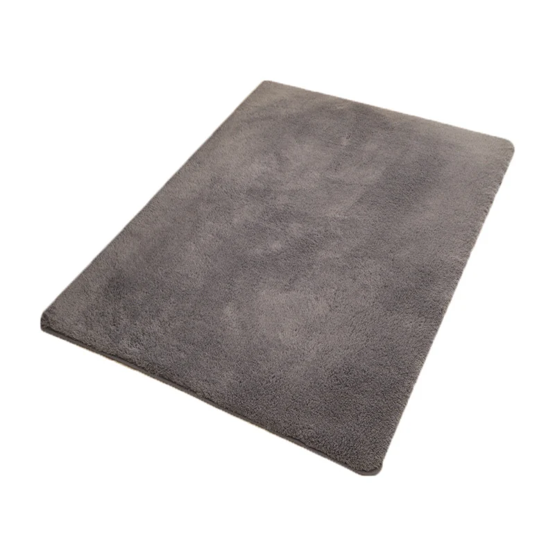 Tapis uni décontracté, multicolore, en polyester, avec envers antidérapant, facile d'entretien, lavable, pour chambre à co...