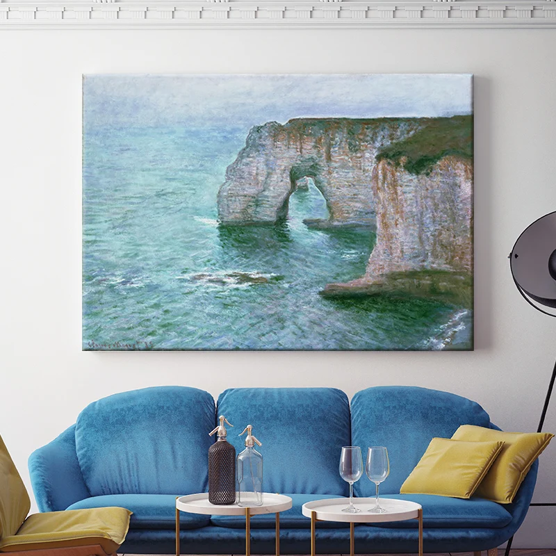 Toile d'art mural moderne couleur Pastel, peinture en arc de mer, décoration murale pour salon Clearhalo