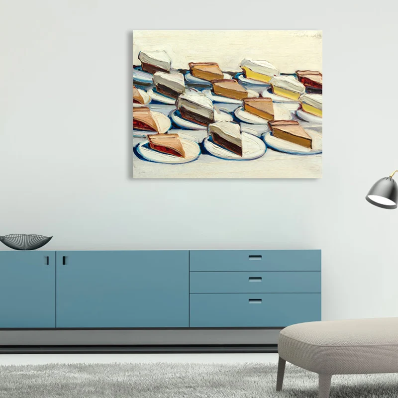Toile enveloppée de morceau de gâteau savoureux texturé, décoration murale de Style Pop Art pour chambre de filles Clearhalo