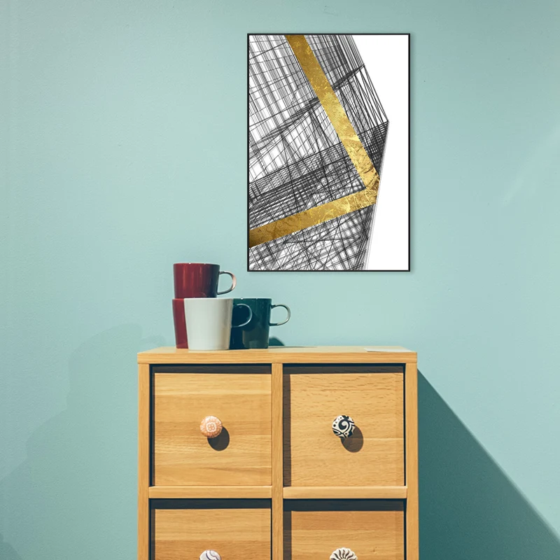 Toile de grands bâtiments de Style moderne, décoration murale texturée de couleur claire pour chambre d'amis Clearhalo