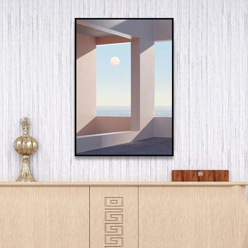Toile imprimée de paysage nordique, couleur Pastel, décor artistique mural pour salle à manger, plusieurs tailles Clearhalo