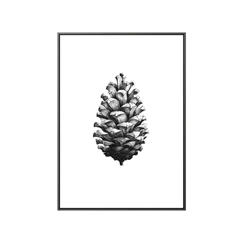 Toile de pomme de pin intacte texturée de style scandinave pour chambre de fille, décoration murale Clearhalo