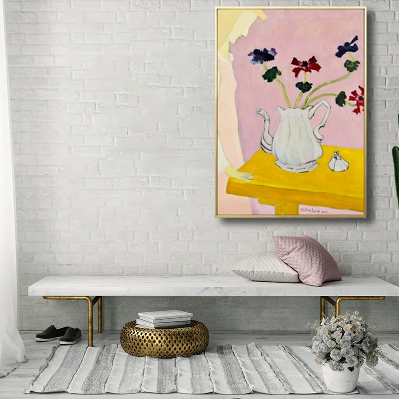 Toile texturée de couleur douce d'art mural en faïence de campagne française pour l'intérieur de la maison Clearhalo