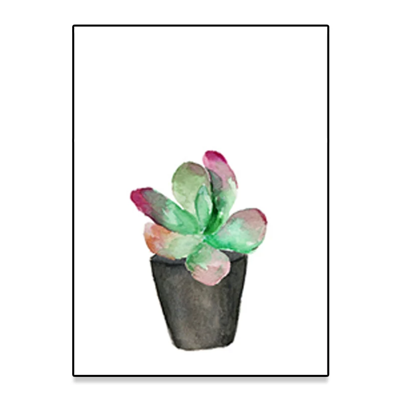 Tropix – peinture de plantes succulentes, toile texturée, impression d'art mural vert pour le salon Clearhalo