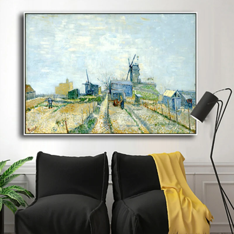 Van Gogh – peinture sur toile de couleur douce, impression d'art mural de terres agricoles pour la décoration de la maison...