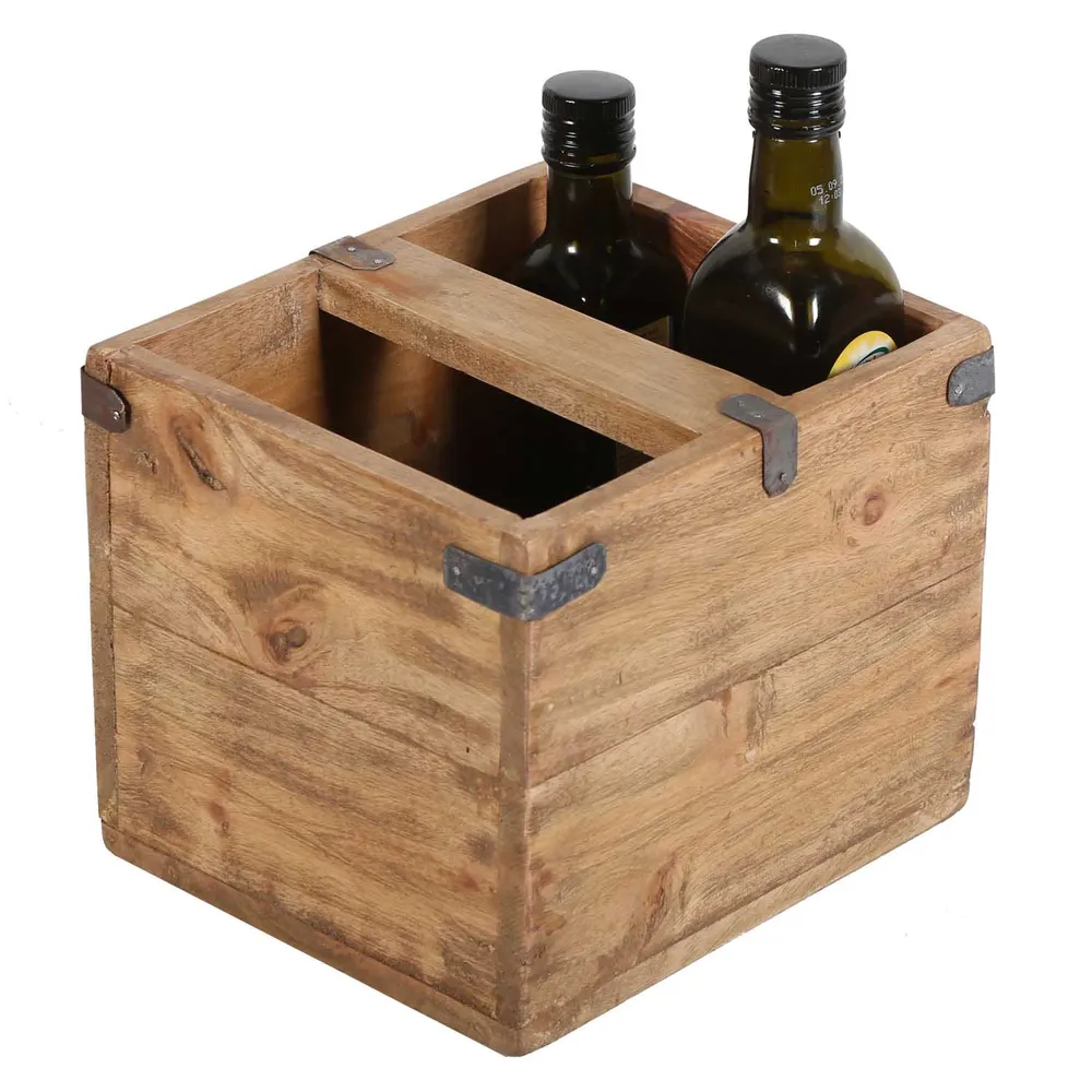Coffret en bois de teck Enzo, lot de 3