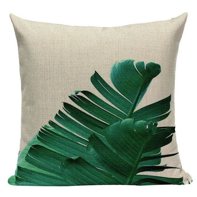 Coussin Imprimé Feuille Coin Coussin