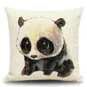 Housse Coussin Panda Coin Coussin