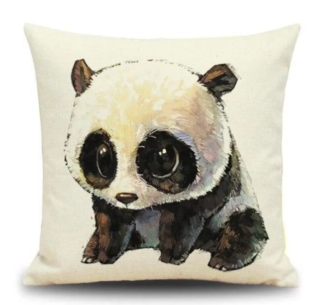 Housse Coussin Panda Coin Coussin