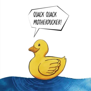 Coin-coin, maman canard ! Impression d'art Madeleine