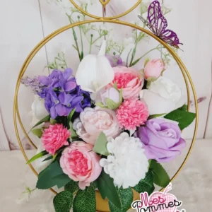 Composition florale armature forme ronde