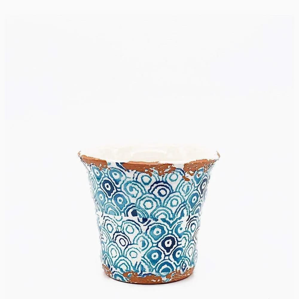 Cache pot en terre cuite vitrifiée "Alentejo" - 12 cm COST