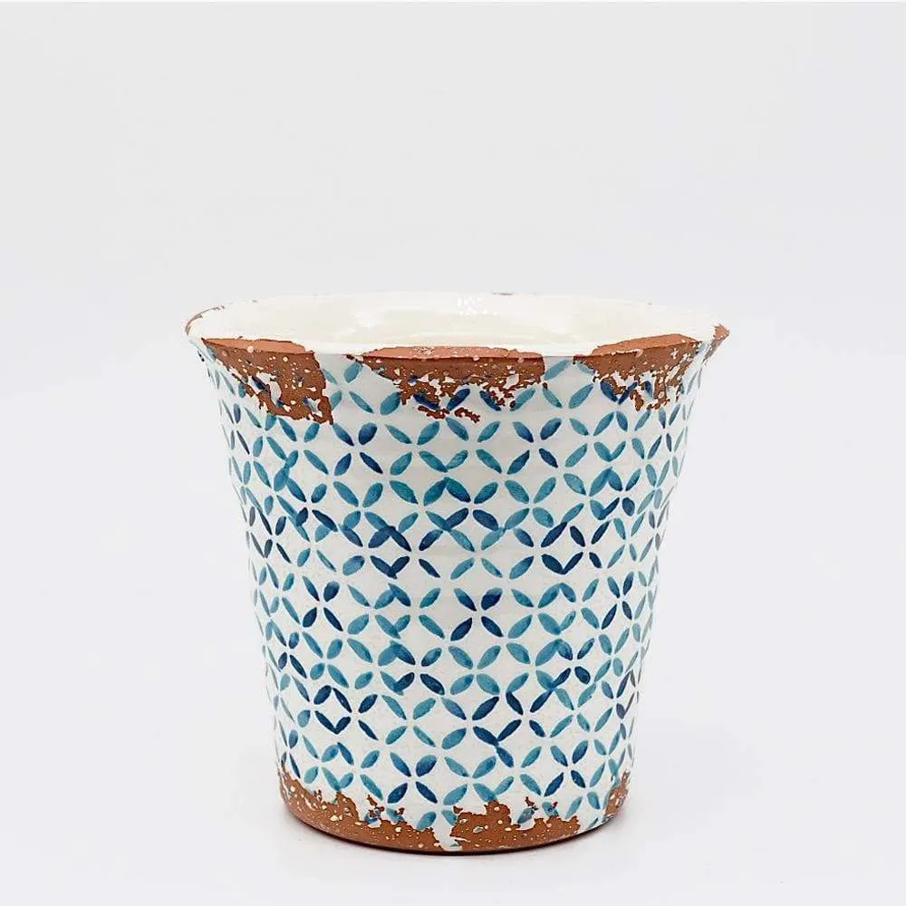 Ensemble de 3 cache pot en terre cuite vitrifiée "Alentejo" COST
