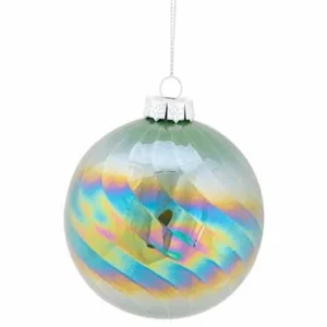 Cosy & Trendy Christmas - Boules de Noël - Lot de 6 - Paillettes - Ficelle - Gris - D8cm