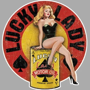 STICKER PINUP LUCKY LADY - PC005 Couleur Course