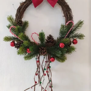 Couronne de Noël "Mon sucre d'orge"