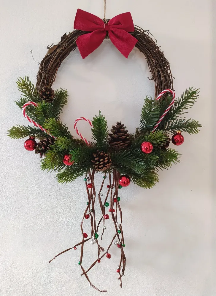 Couronne de Noël "Mon sucre d'orge"