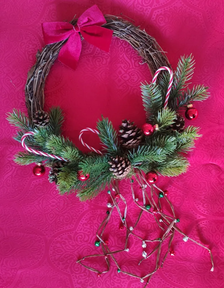 Couronne de Noël "Mon sucre d'orge"