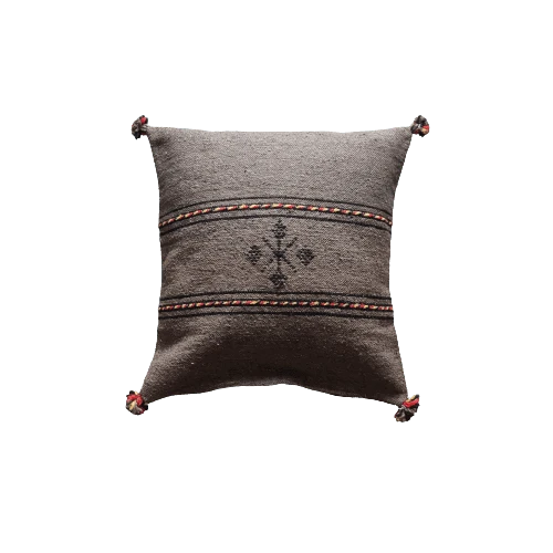 Coussin Berbère Marron en Coton