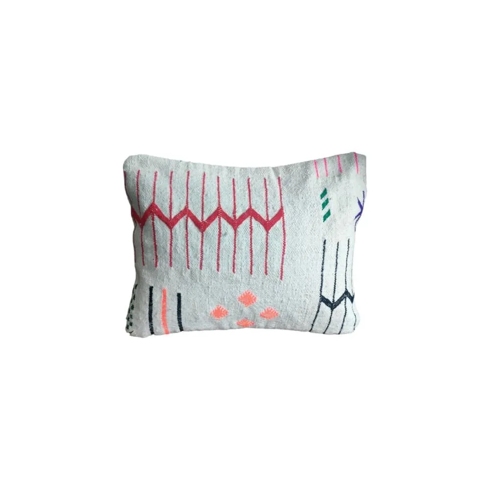 Coussin bohème marocain blanc