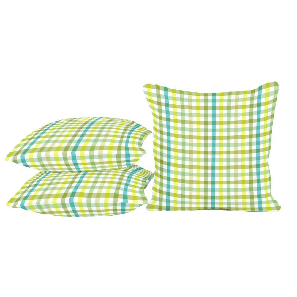 Coussin décoratif Seattle petit bloc bleu/jaune