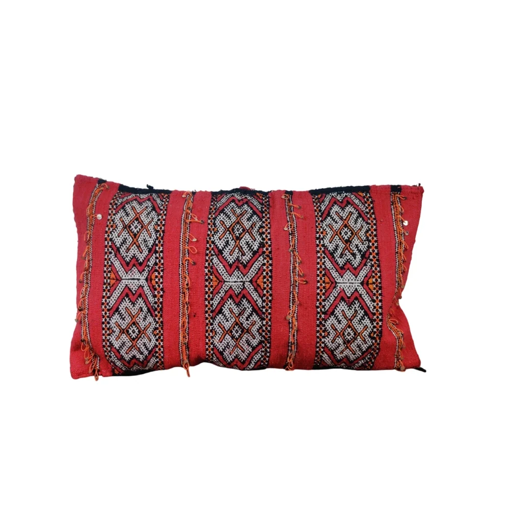 Coussin ethnique rouge berbère