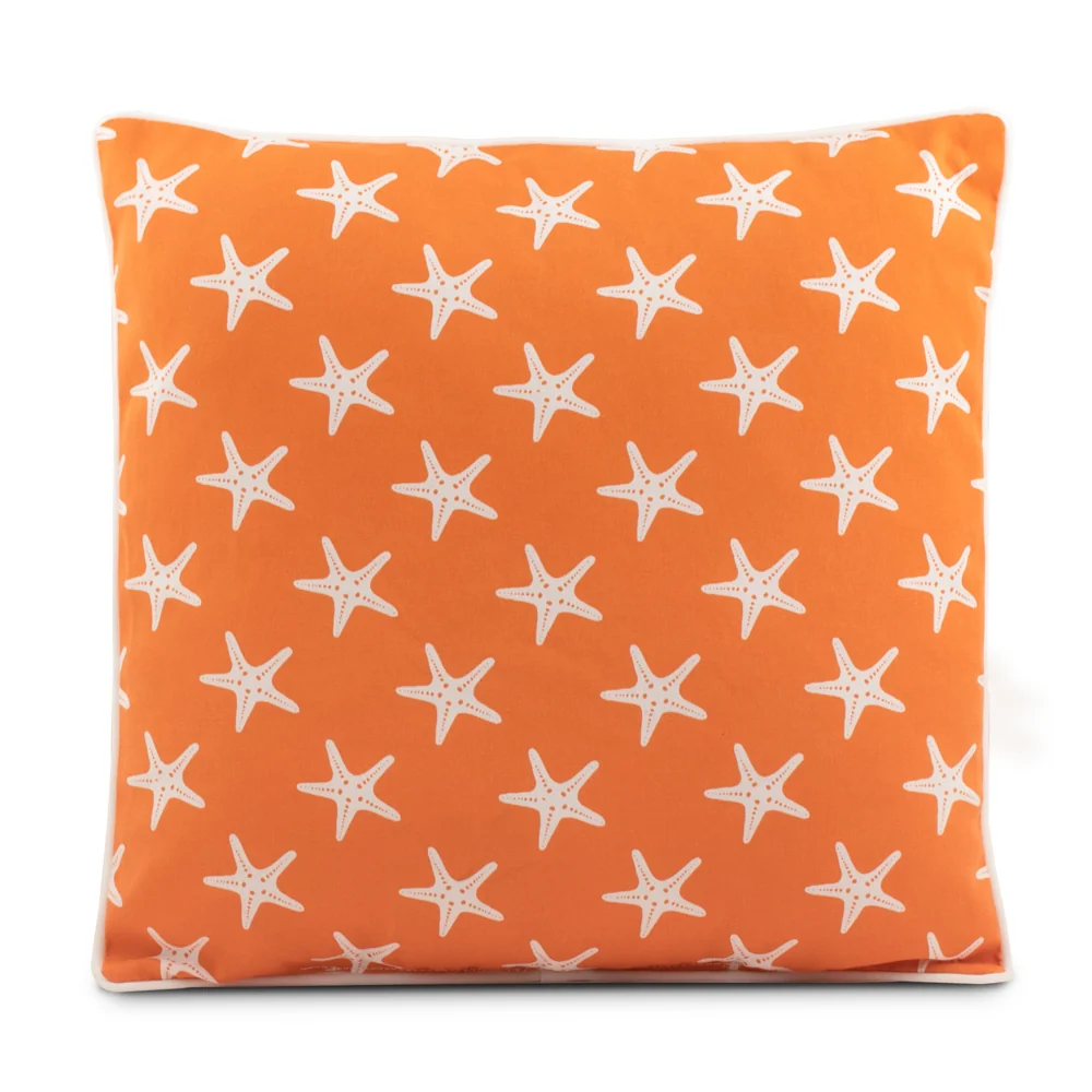 Coussin 20 x 20 po - Intérieur/extérieur - àtoile de Mer - Orange