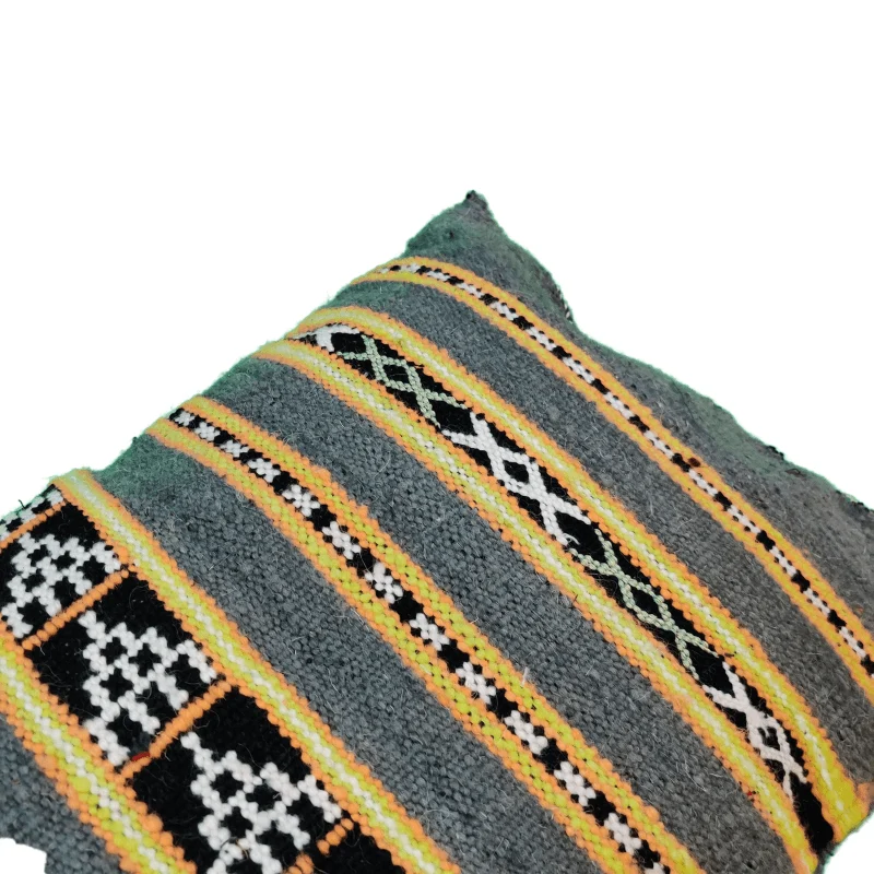Coussin Kilim gris clair marocain