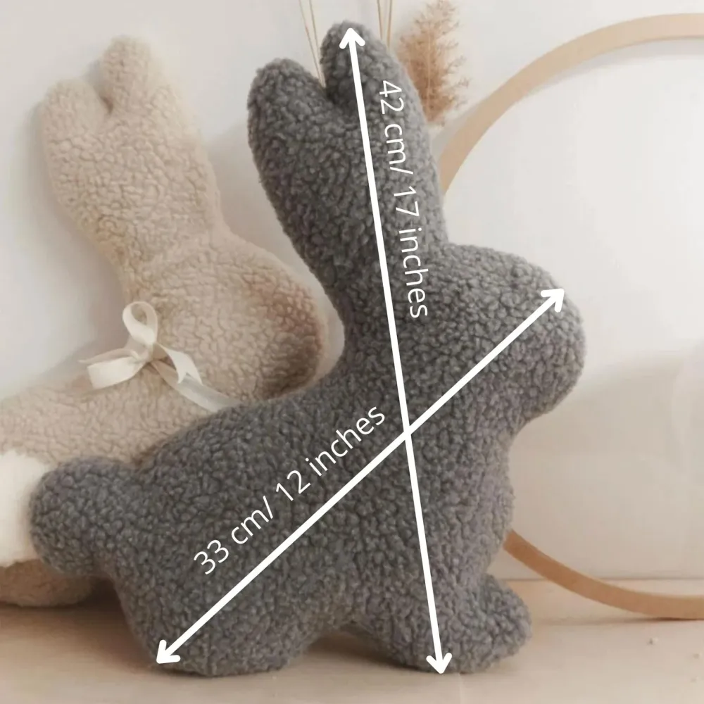 Coussin Lapin - Gris
