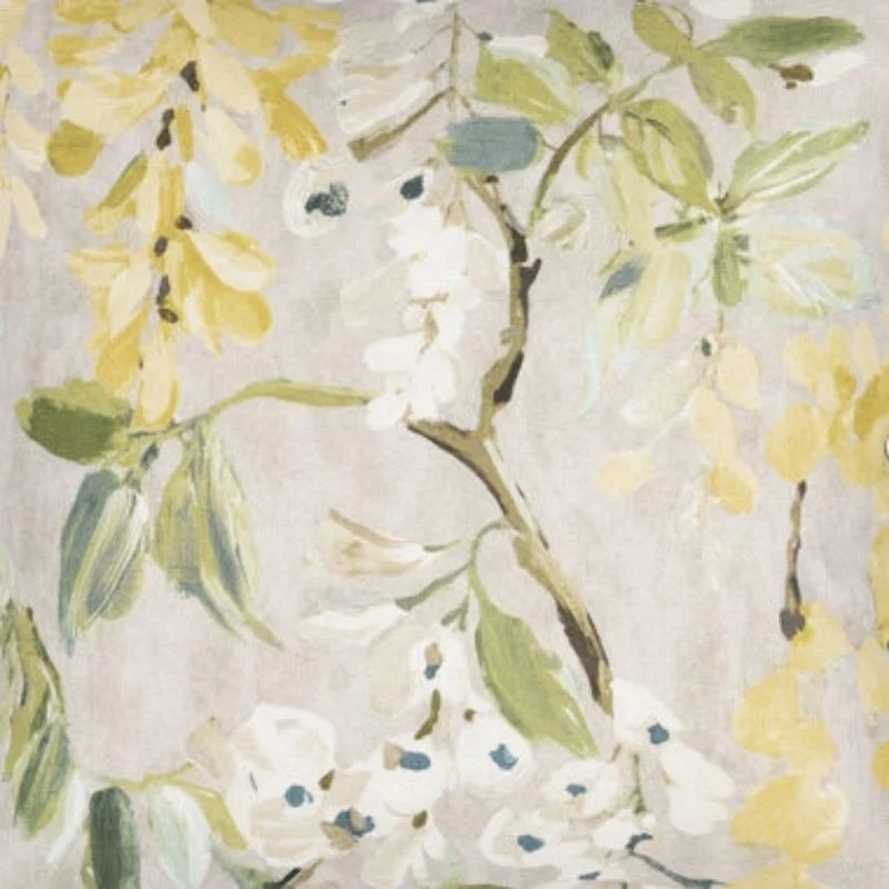 Coussin rectangulaire biface Sauvelade écru / Fleurs 70 x 45 cm