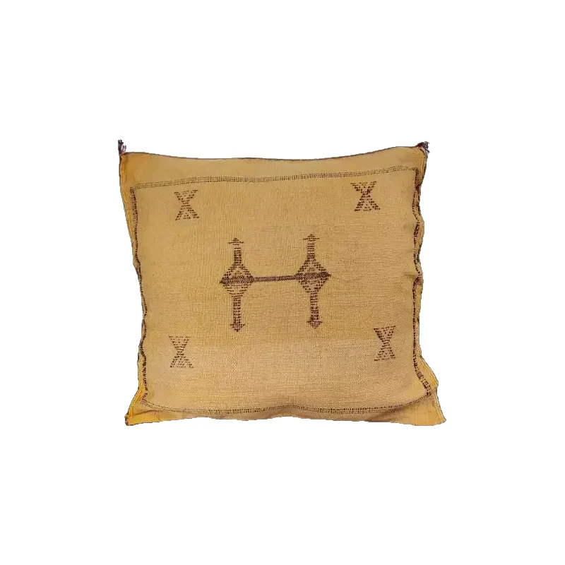 Coussin Sabra jaune vintage