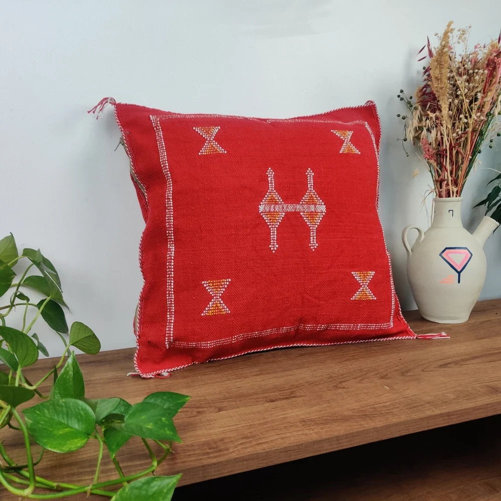 Coussin Sabra Rouge berbère