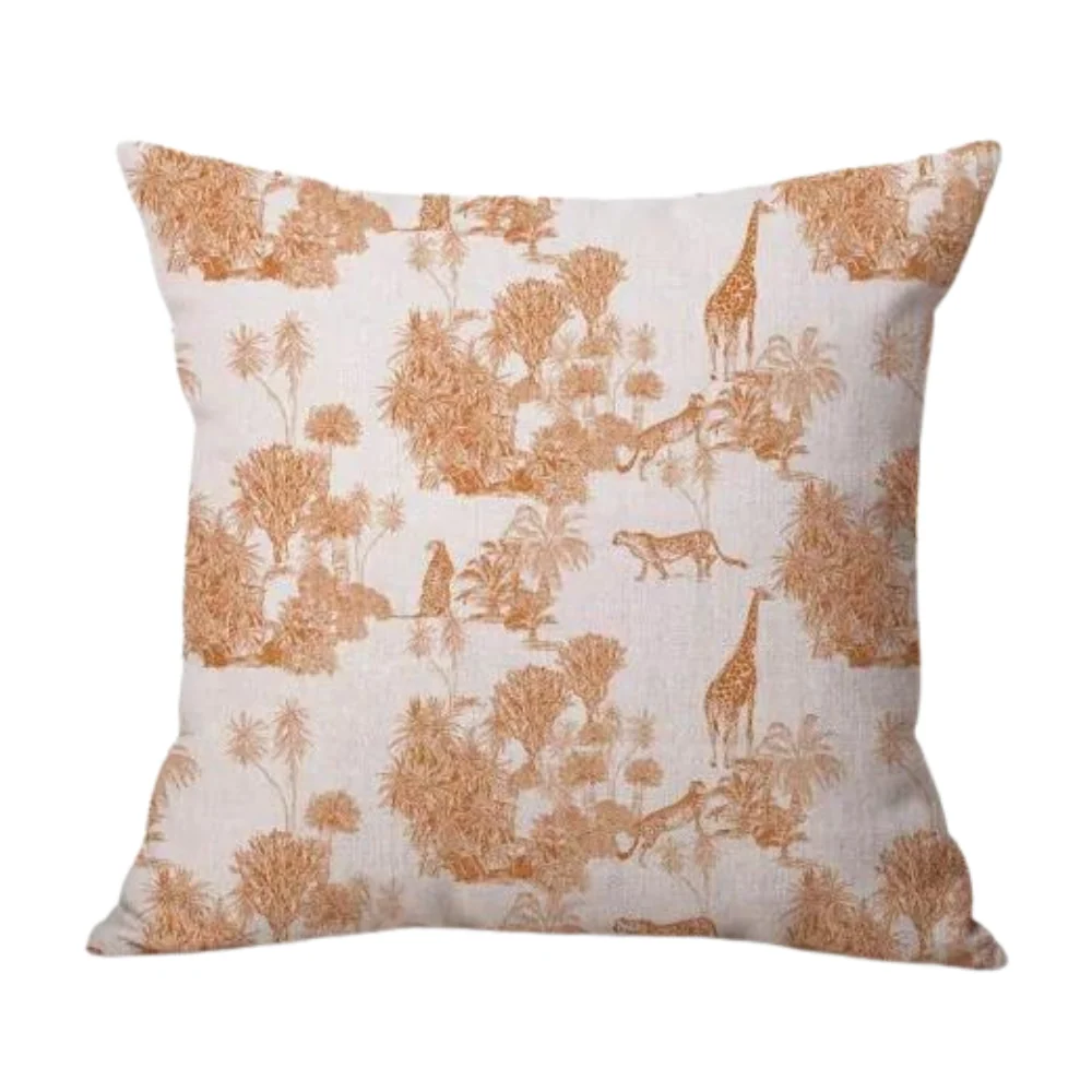 Coussin Savane Orange Beige