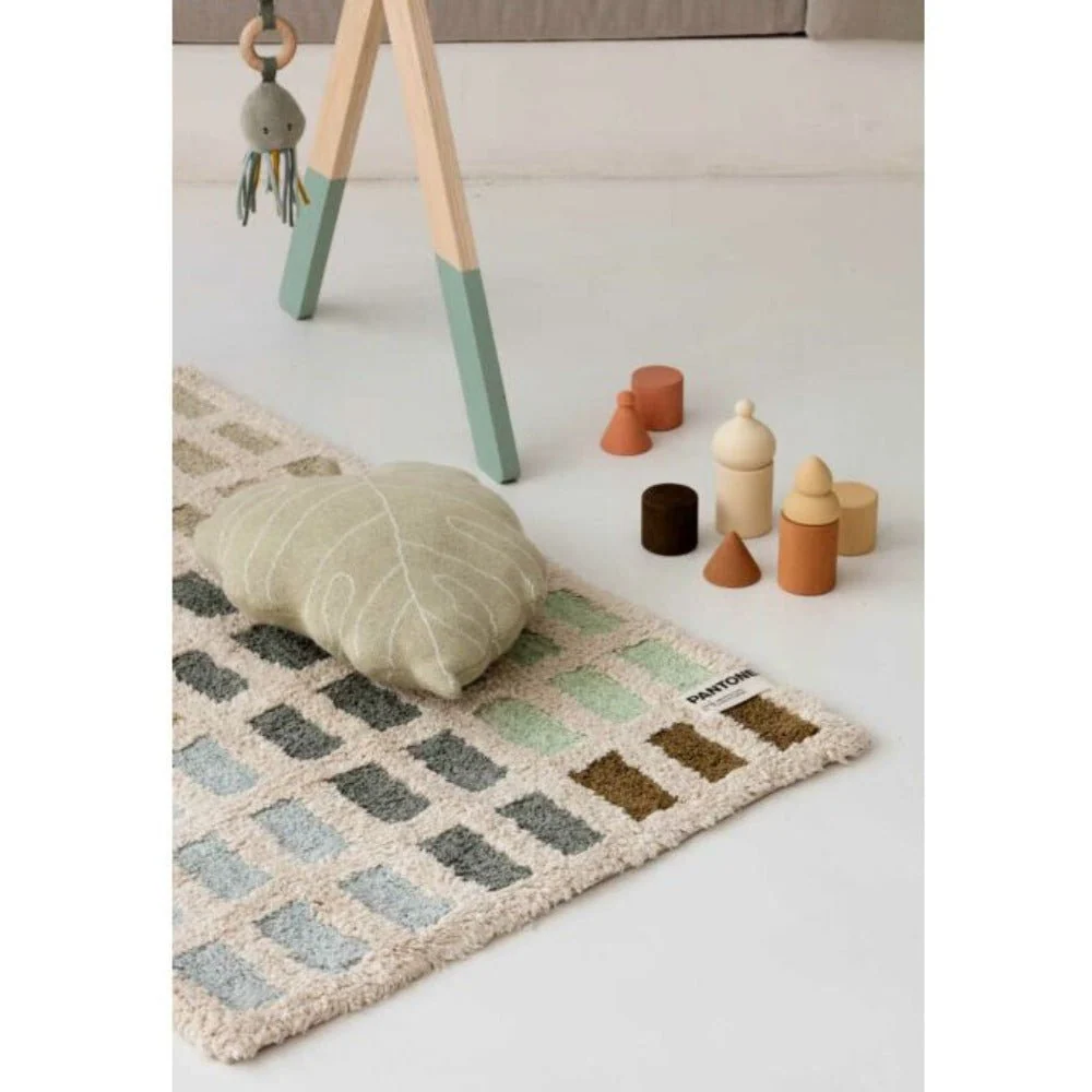 Coussin Tricoté Babyleaf Olive