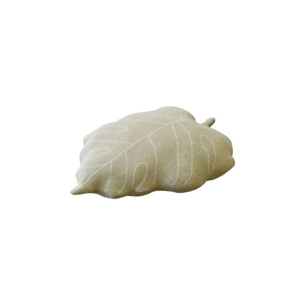 Coussin Tricoté Babyleaf Olive
