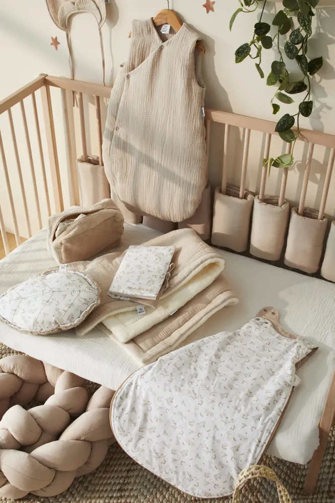 Couverture Luxe beige / coton imprimé – Daydream