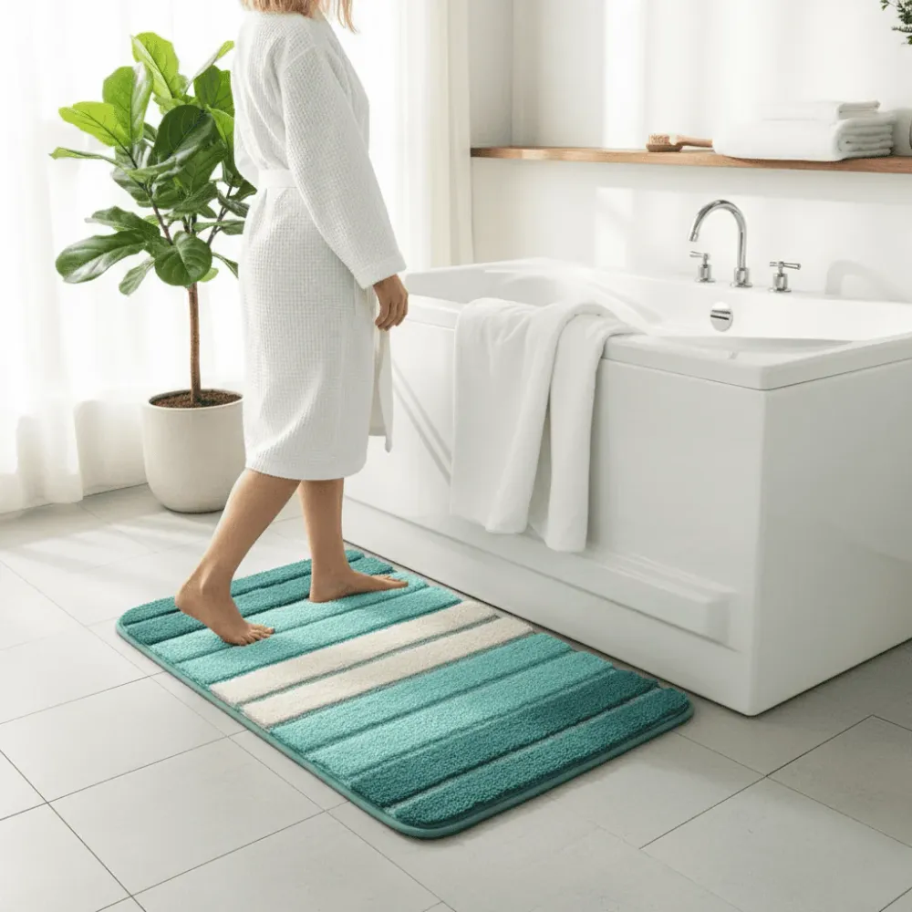 ECOFIBRA – Tapis de bain en microfibre absorbant et à séchage rapide Cozey Maison