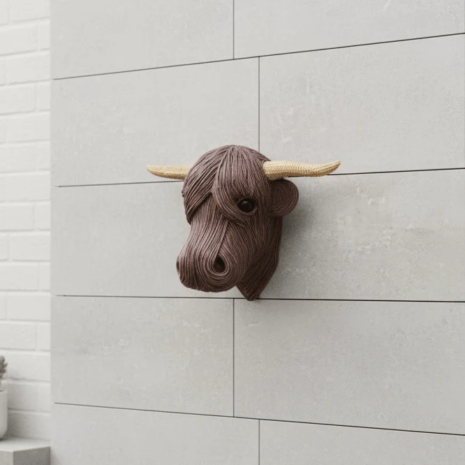 Highland Art – Décoration murale tête de vache rustique pour une maison unique Cozey Maison