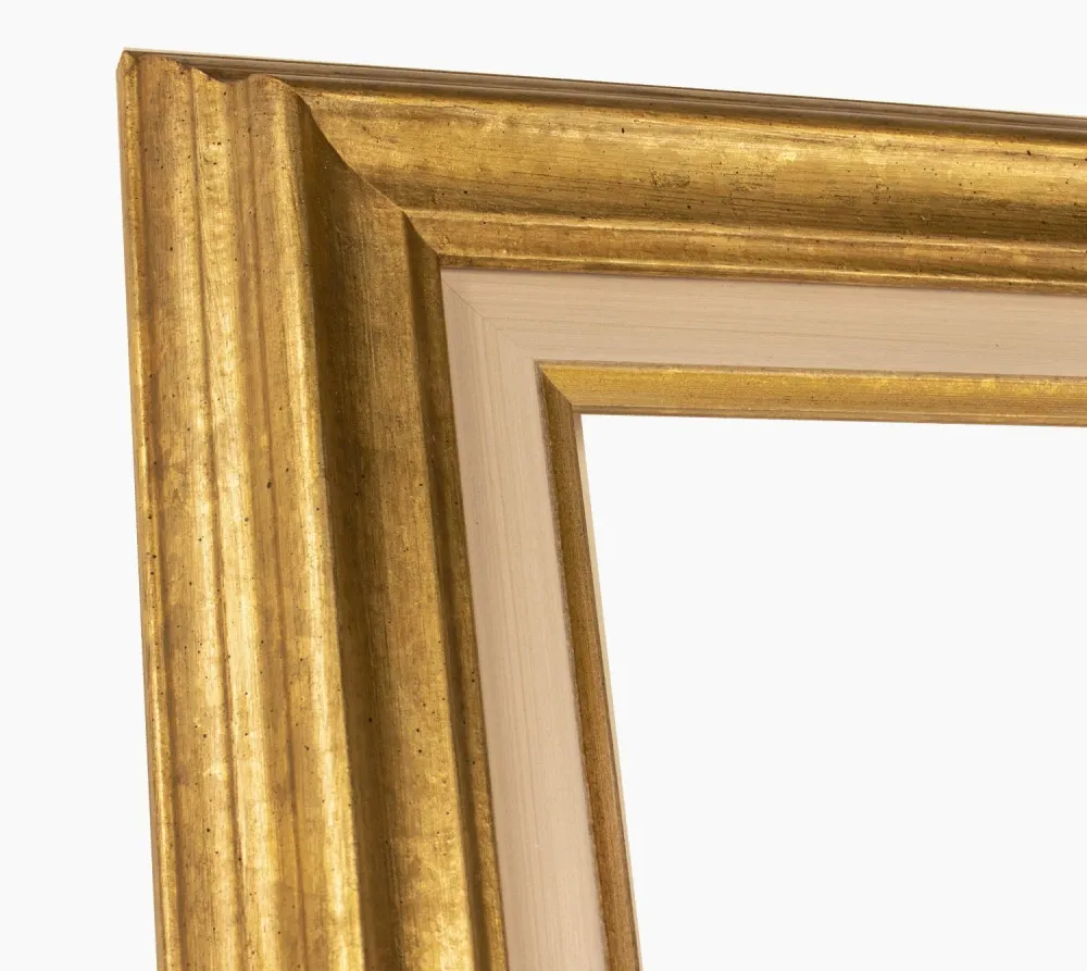 CP3.310.010 cadre en bois avec passe-partout 3,5 fil d'or